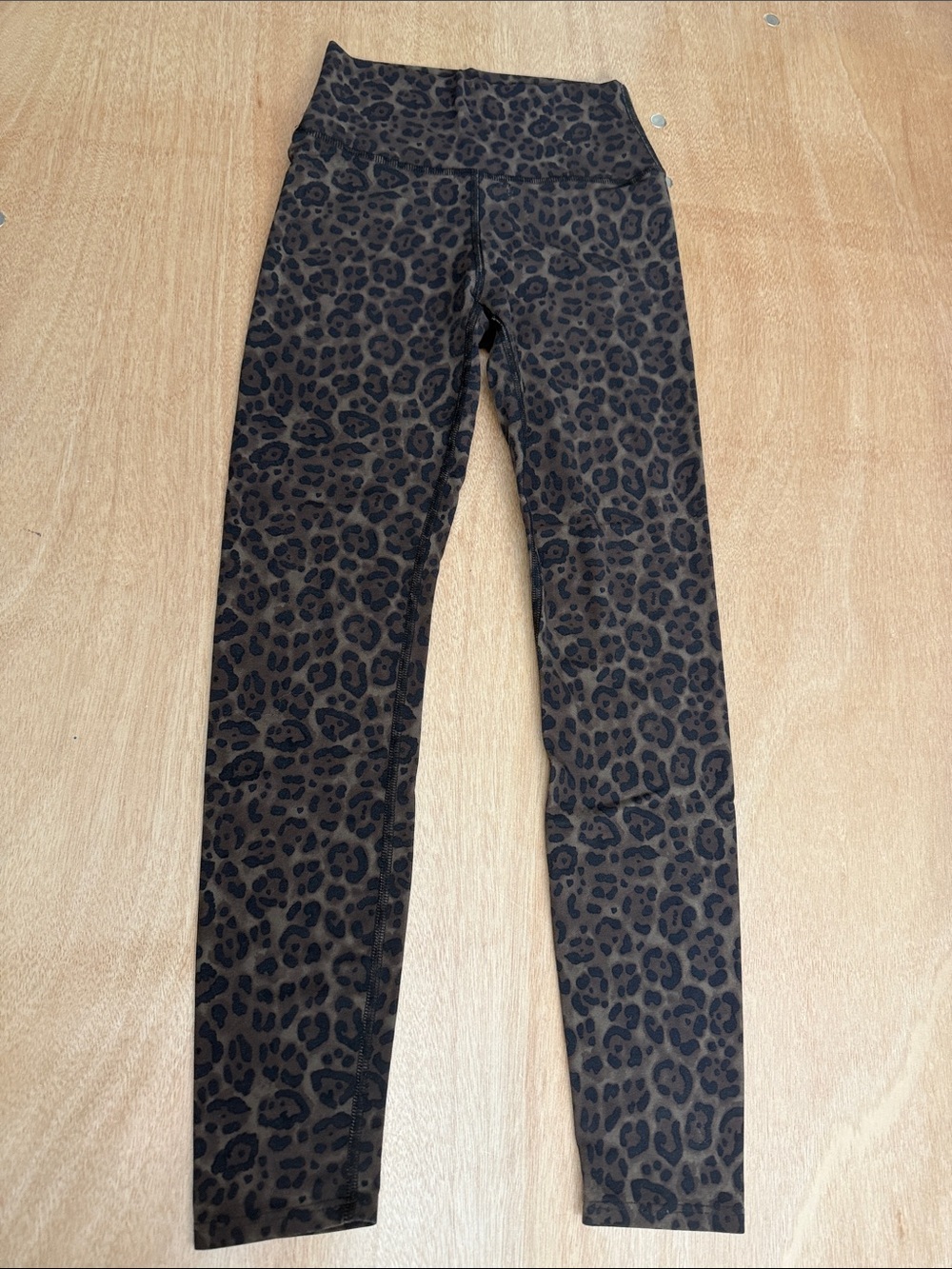 Carbon38 Brown and Black Leopard Print High-Waist Leggings